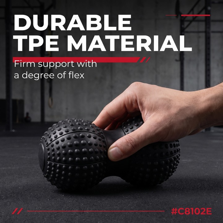 Professional Peanut Massage Ball TPE Raised Point Fascia Ball Back Waist Foot Myofascial Release Ball for Home Gym Recovery Mobility Rehab