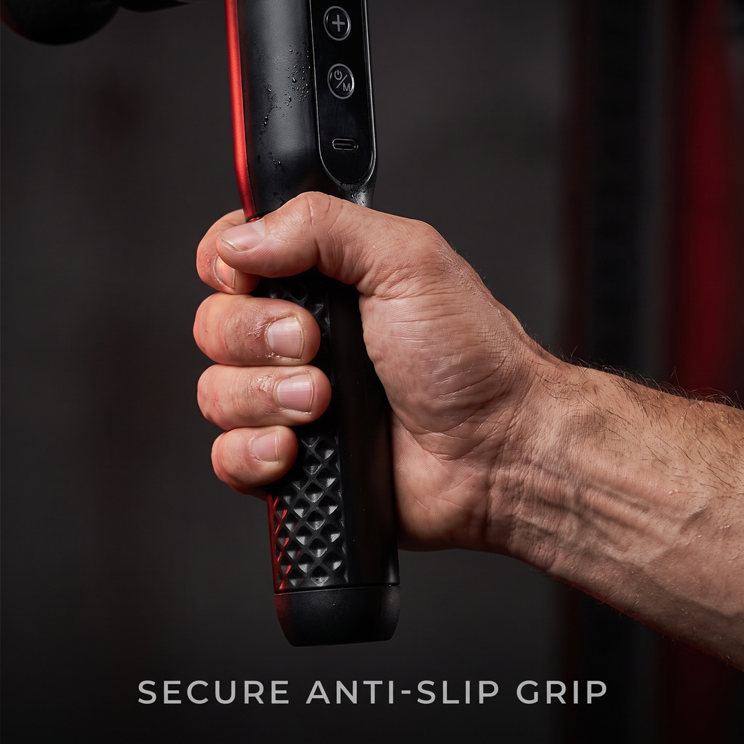 Professional Percussion Massage Gun Deep Tissue Muscle Recovery Handheld Massager 4 Massage Heads Home Gym Fitness Rehabilitation Body Massager