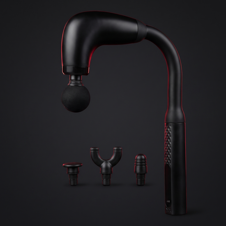 Professional Percussion Massage Gun Deep Tissue Muscle Recovery Handheld Massager 4 Massage Heads Home Gym Fitness Rehabilitation Body Massager