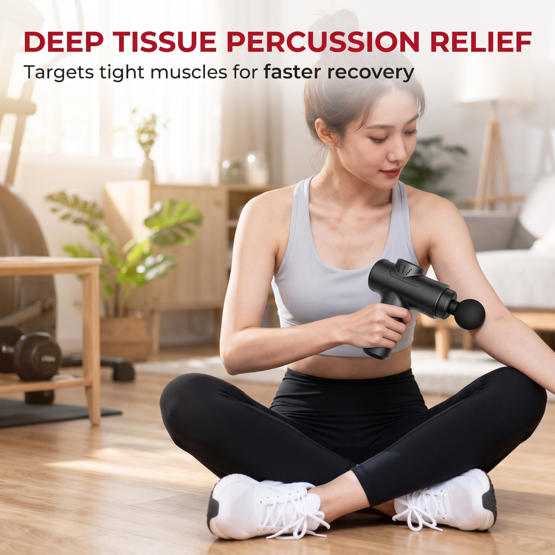 Professional Portable Massage Gun Deep Tissue Percussion Massager Muscle Recovery Device Handheld Body Massager for Gym Sports Fitness Home Use