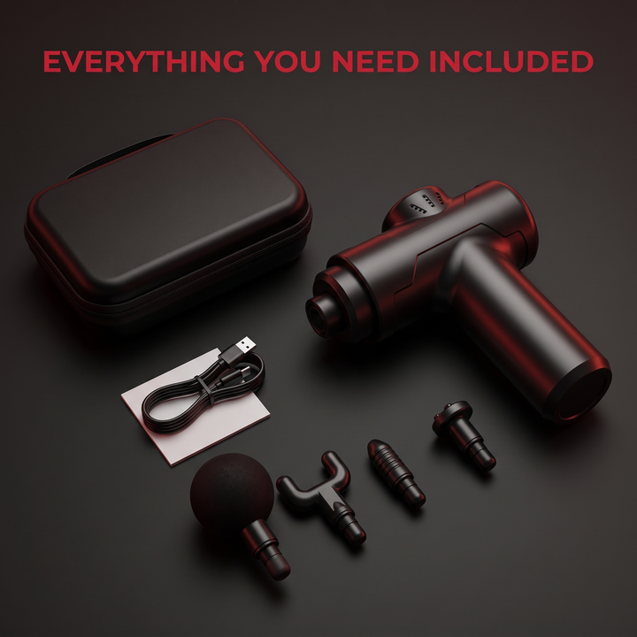Professional Portable Massage Gun Deep Tissue Percussion Massager Muscle Recovery Device Handheld Body Massager for Gym Sports Fitness Home Use