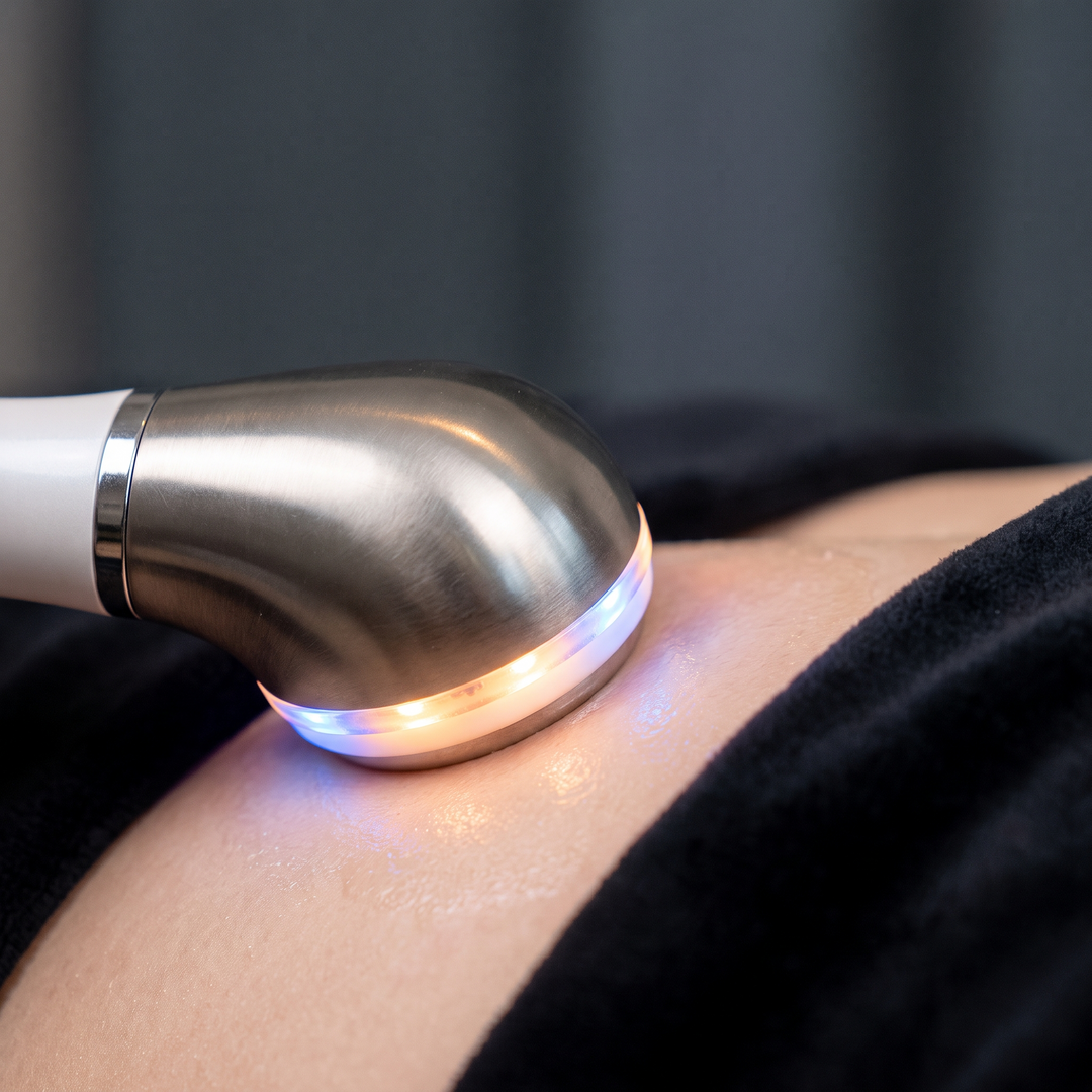 Professional Radio Frequency Body Contouring Machine LED Light Skin Tightening Cellulite Massager Fat Reduction Slimming Device for Home Use Body Shaping