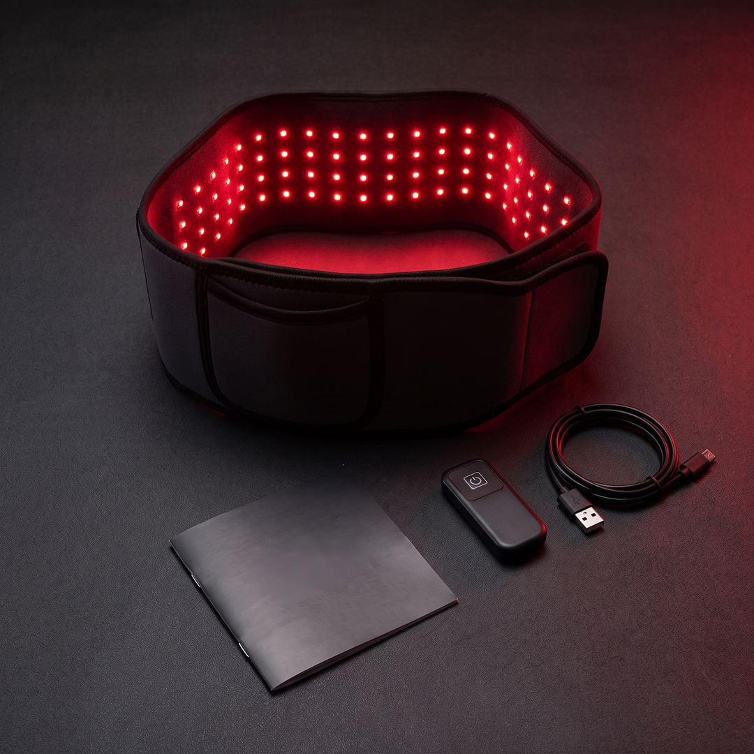 Professional Red Light Therapy Belt Infrared LED Heat Massage Wrap for Back Waist Pain Relief Blood Circulation Support Recovery