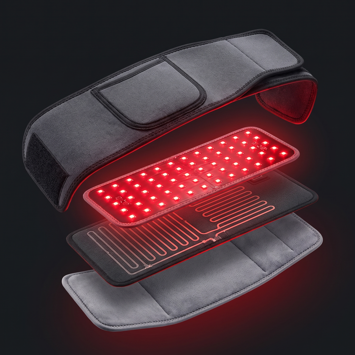 Professional Red Light Therapy Belt Infrared LED Heat Massage Wrap for Back Waist Pain Relief Blood Circulation Support Recovery
