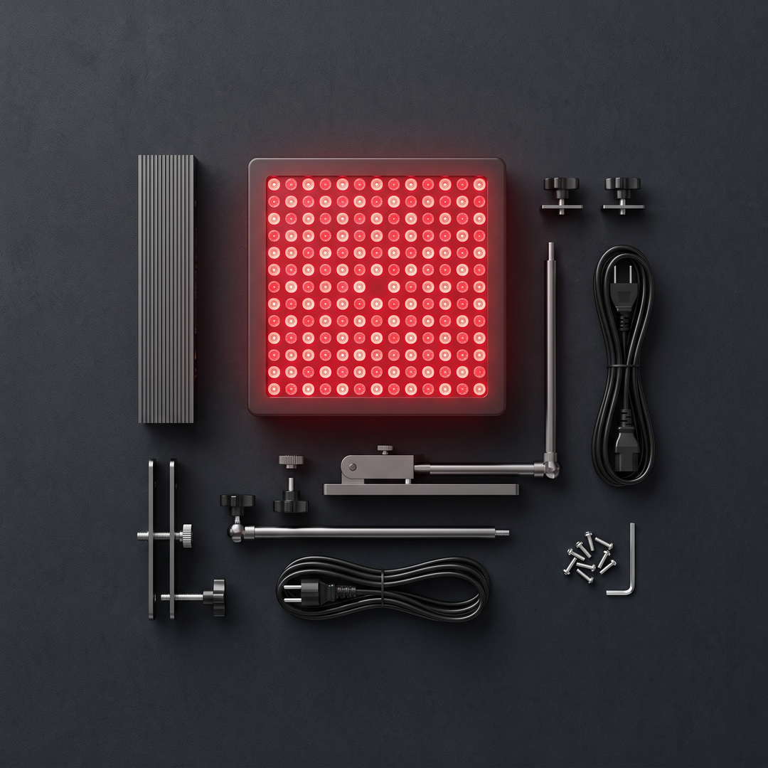 Professional Red Light Therapy Lamp 660nm 850nm Near Infrared Light Panel for Face and Body with Adjustable Stand and Timer Home Use Recovery Device