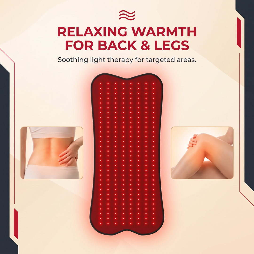 Professional Red Light Therapy Pad 660nm 850nm Dual Spectrum Near Infrared LED Light Therapy Device Portable Recovery Pad for Muscle Relief Body Wellness Home Use