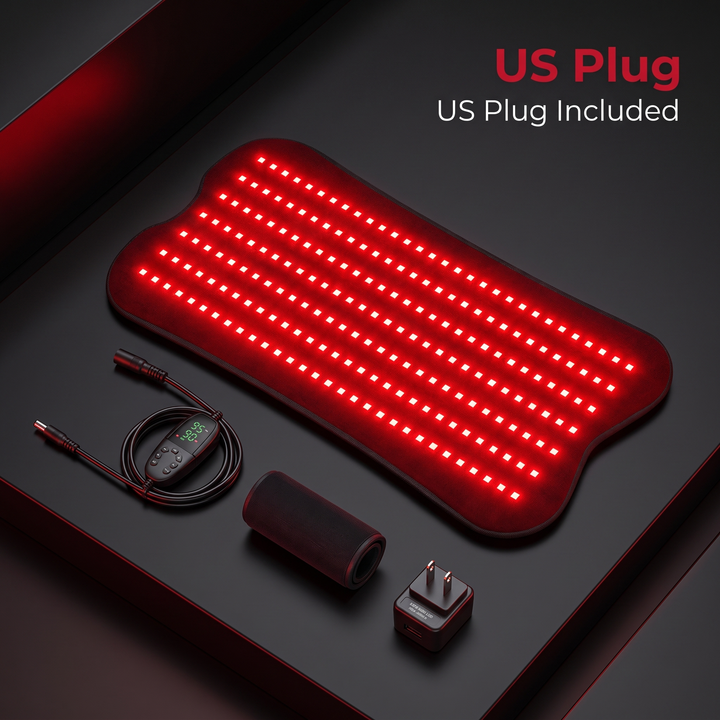 Professional Red Light Therapy Pad 660nm 850nm Dual Spectrum Near Infrared LED Light Therapy Device Portable Recovery Pad for Muscle Relief Body Wellness Home Use