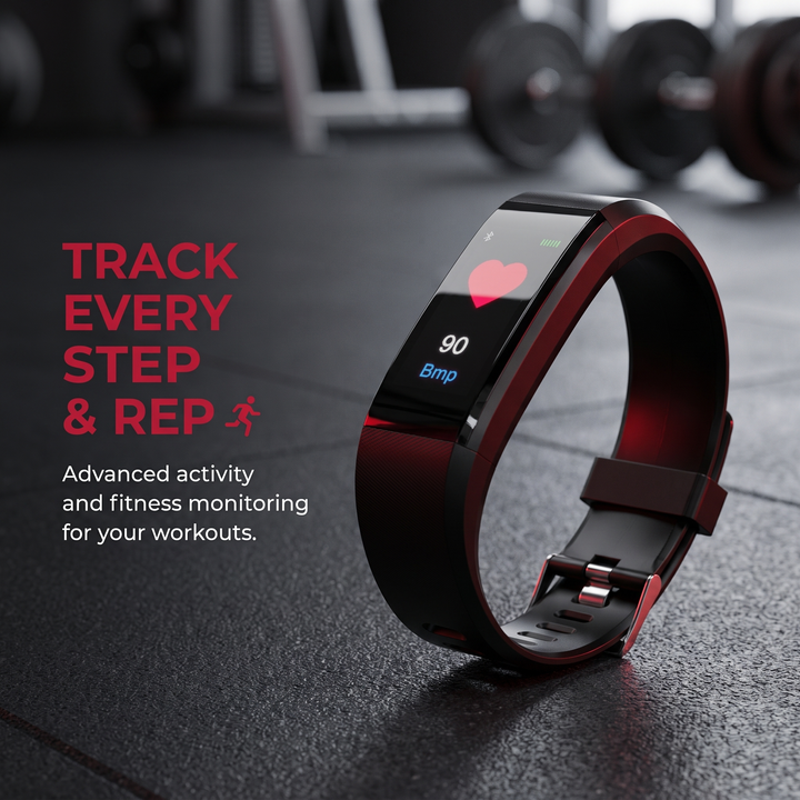 Professional Smart Fitness Band Heart Rate Blood Oxygen Blood Pressure Monitor Waterproof Activity Tracker Bracelet for Android and iOS