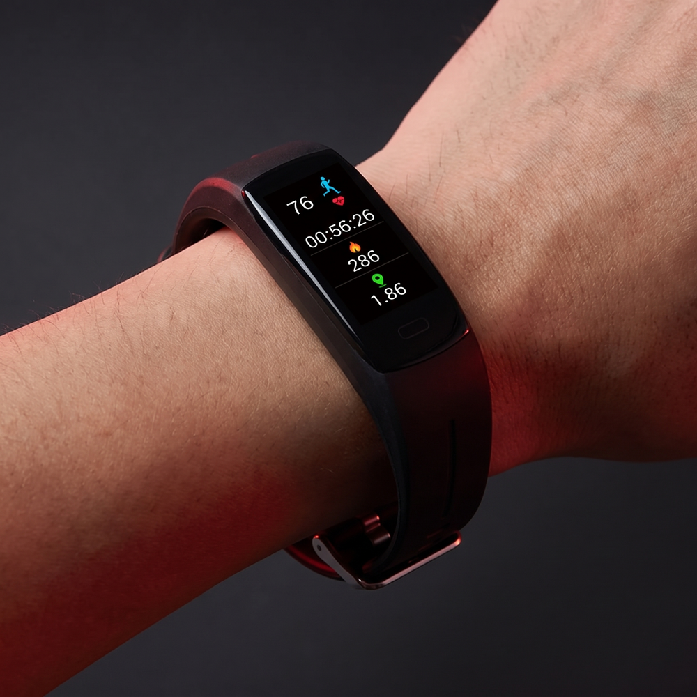 Professional Smart Fitness Band Heart Rate Blood Pressure Blood Oxygen Monitor IP67 Waterproof Activity Tracker Bracelet for Sport Health Monitoring
