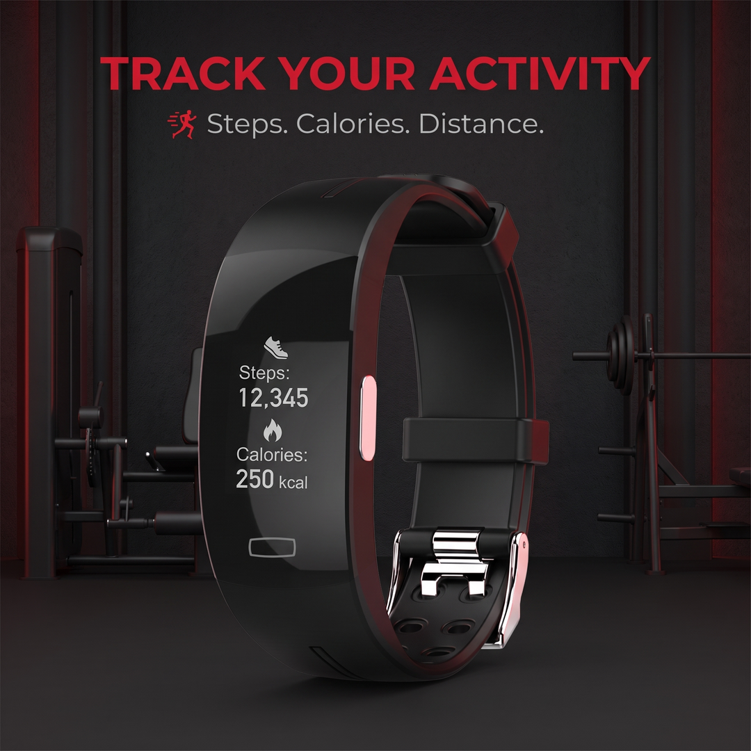Professional Smart Fitness Band Heart Rate Blood Pressure Blood Oxygen Monitor IP67 Waterproof Activity Tracker Bracelet for Sport Health Monitoring