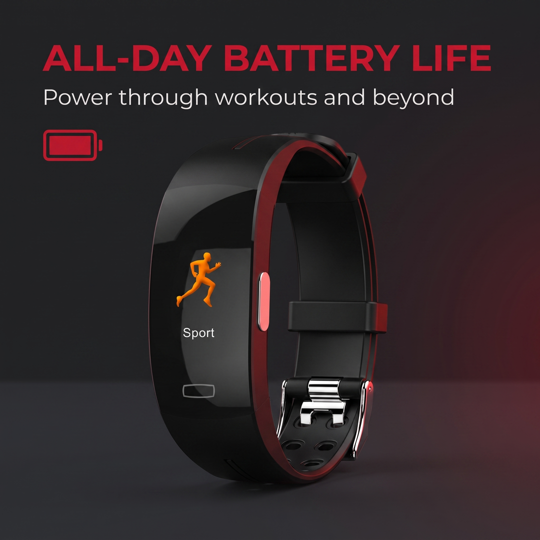 Professional Smart Fitness Band Heart Rate Blood Pressure Blood Oxygen Monitor IP67 Waterproof Activity Tracker Bracelet for Sport Health Monitoring