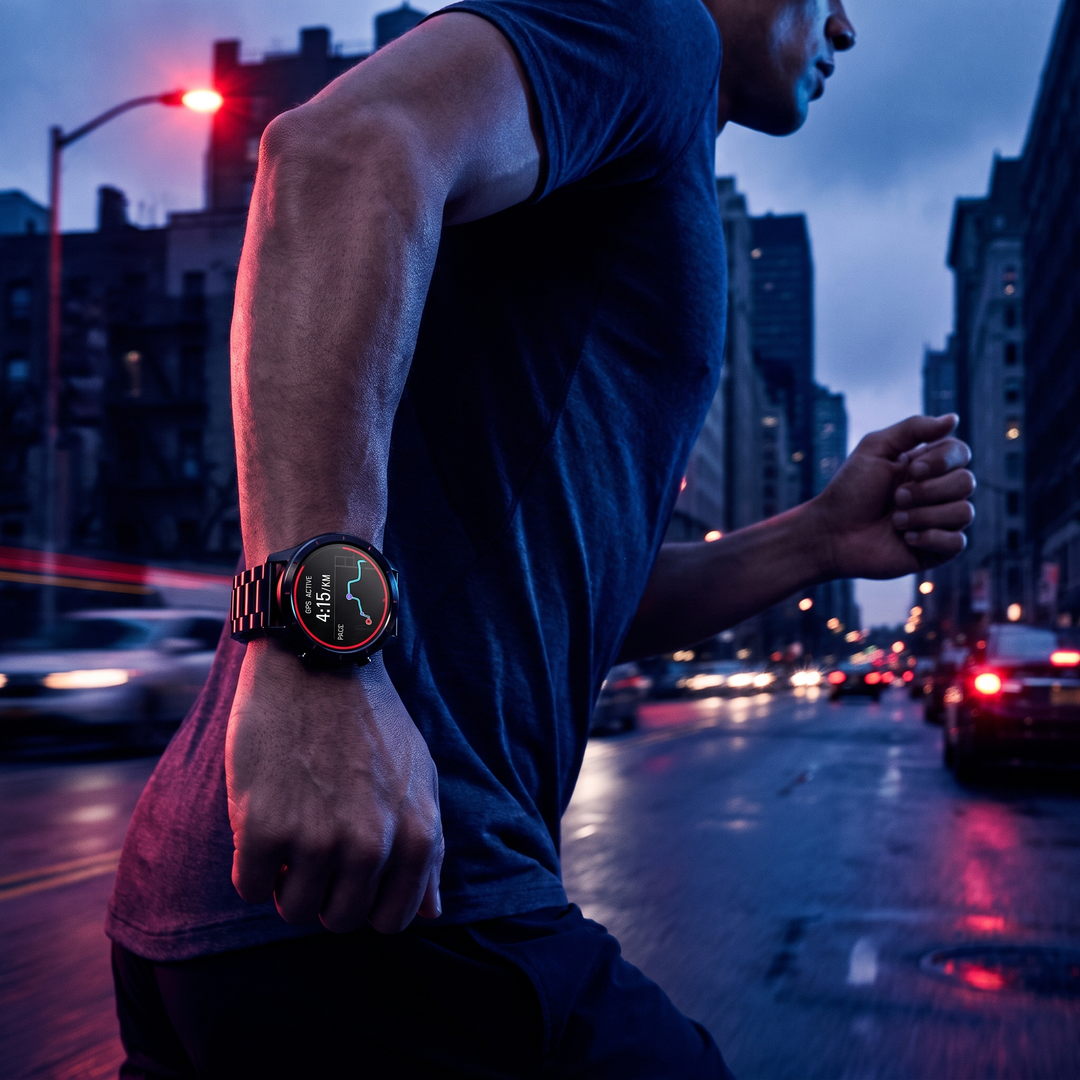 Professional Smart Watch with GPS Bluetooth Calling AMOLED Display Sport Fitness Tracker Heart Rate Monitor IP68 Waterproof Large Battery Smartwatch for Men Women
