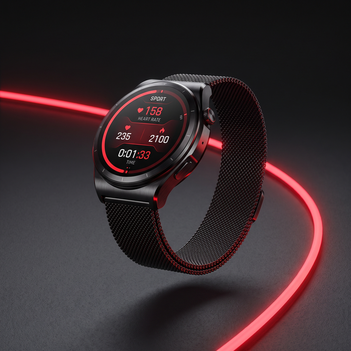 Professional Smart Watch with GPS Bluetooth Calling AMOLED Display Sport Fitness Tracker Heart Rate Monitor IP68 Waterproof Large Battery Smartwatch for Men Women