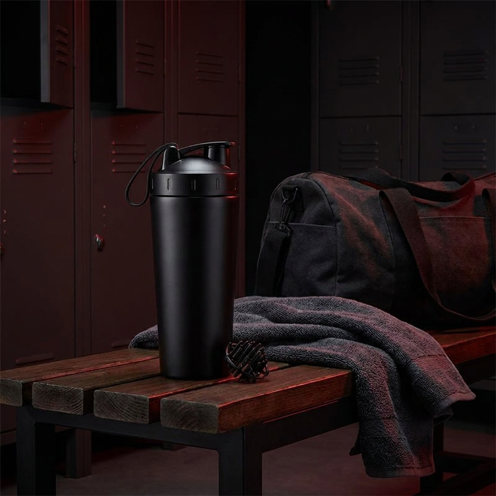 Professional Stainless Steel Shaker Bottle 700ml Protein Powder Mixing Cup with Scale Fitness Water Bottle for Gym Workout Sports Outdoor Use