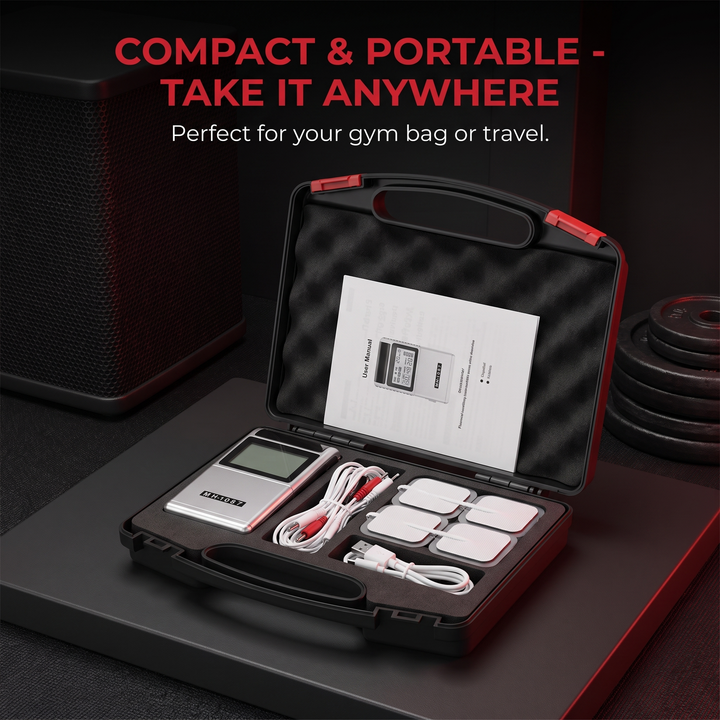 Professional TENS EMS Muscle Stimulator 4-Channel Rechargeable Electrotherapy Device Physiotherapy Pain Relief Massage Machine Home Gym Recovery Rehabilitation