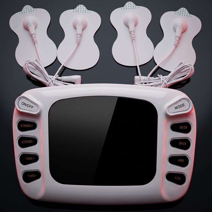 Professional TENS EMS Muscle Stimulator Electrotherapy Device 8 Modes 15 Intensity Levels Pain Relief Muscle Recovery Physiotherapy Unit Home Gym