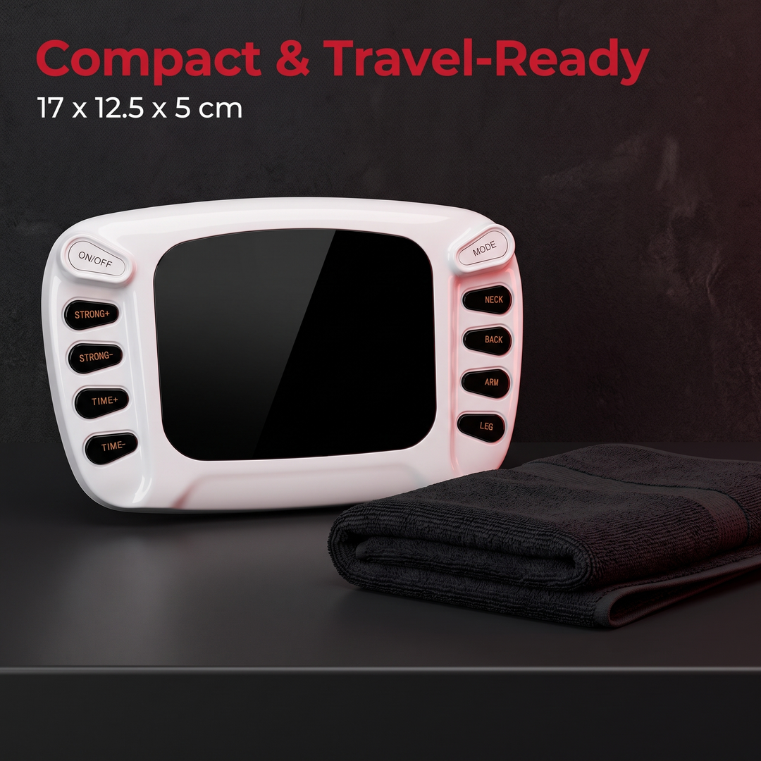 Professional TENS EMS Muscle Stimulator Electrotherapy Device 8 Modes 15 Intensity Levels Pain Relief Muscle Recovery Physiotherapy Unit Home Gym