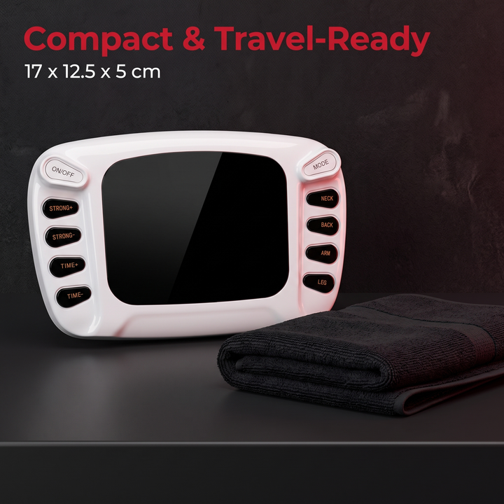 Professional TENS EMS Muscle Stimulator Electrotherapy Device 8 Modes 15 Intensity Levels Pain Relief Muscle Recovery Physiotherapy Unit Home Gym