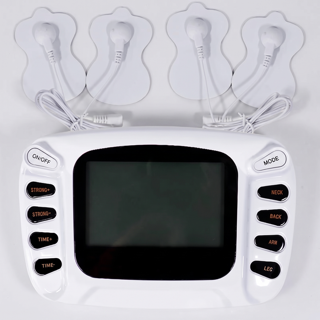 Professional TENS EMS Muscle Stimulator Electrotherapy Device 8 Modes 15 Intensity Levels Pain Relief Muscle Recovery Physiotherapy Unit Home Gym