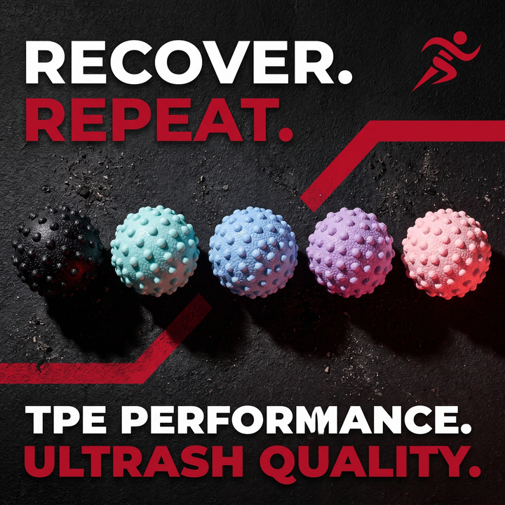 Professional TPE Massage Ball Trigger Point Ball Multi Texture Full Body Muscle Relief 50mm Yoga Fitness Home Gym Office Recovery Roller Ball