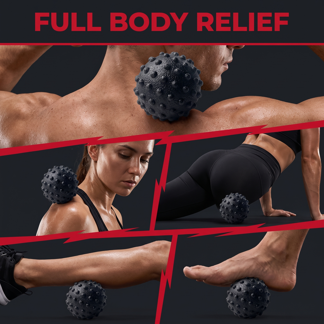 Professional TPE Massage Ball Trigger Point Ball Multi Texture Full Body Muscle Relief 50mm Yoga Fitness Home Gym Office Recovery Roller Ball