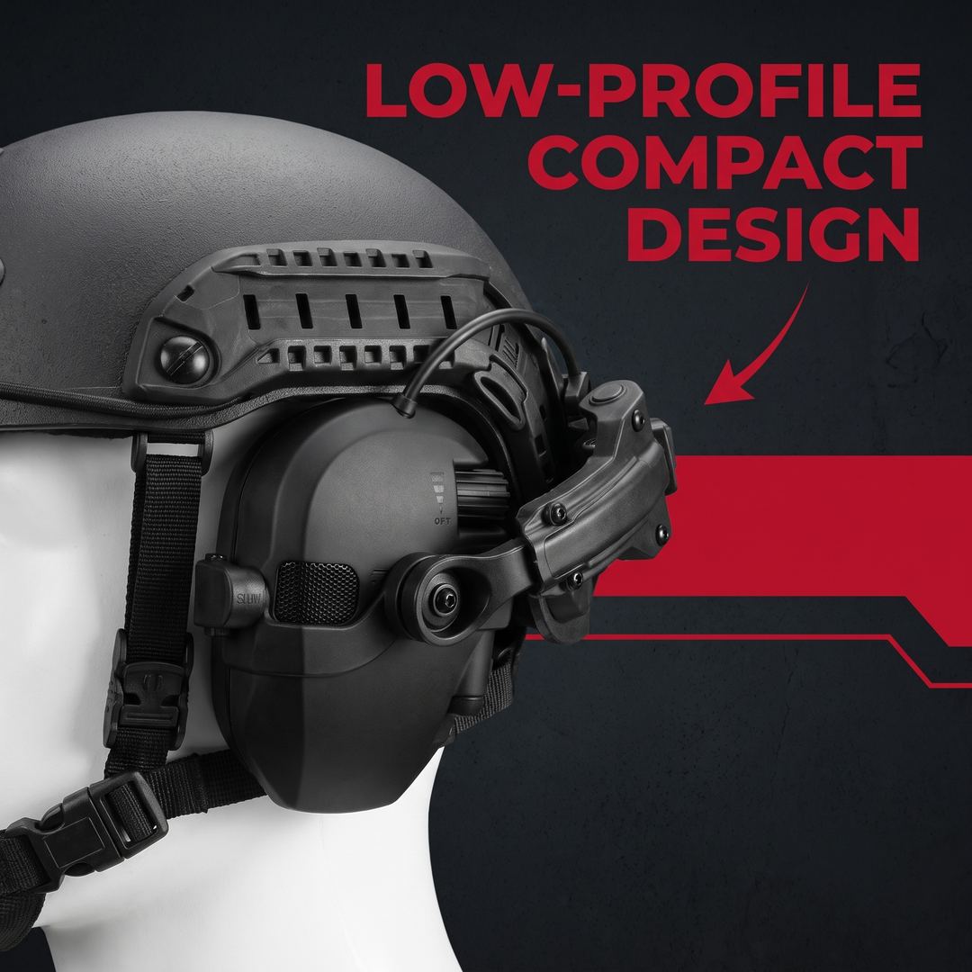 Professional Tactical Helmet Headset Active Noise Cancelling Ear Protection Shooting Hunting Hearing Defender Helmet Mounted Headphones