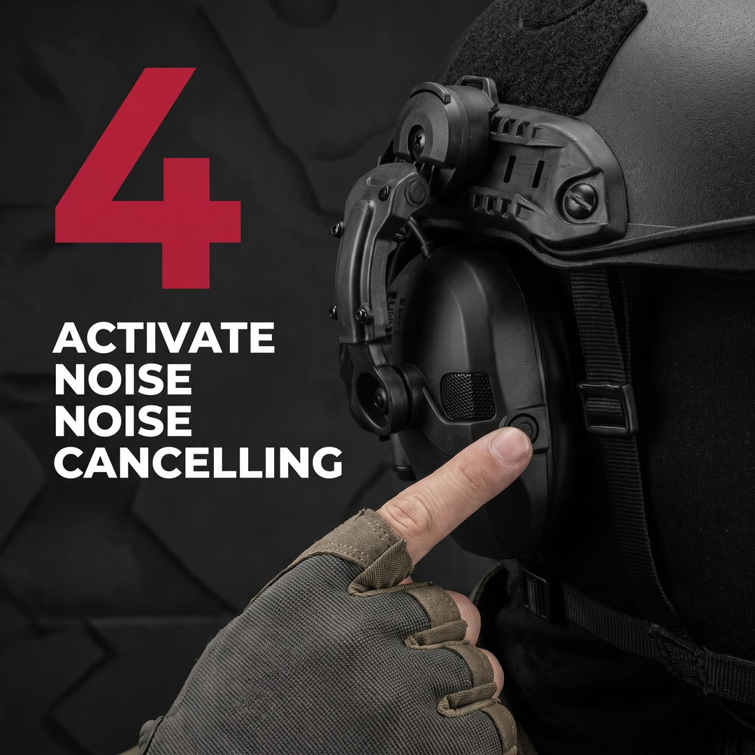 Professional Tactical Helmet Headset Active Noise Cancelling Ear Protection Shooting Hunting Hearing Defender Helmet Mounted Headphones