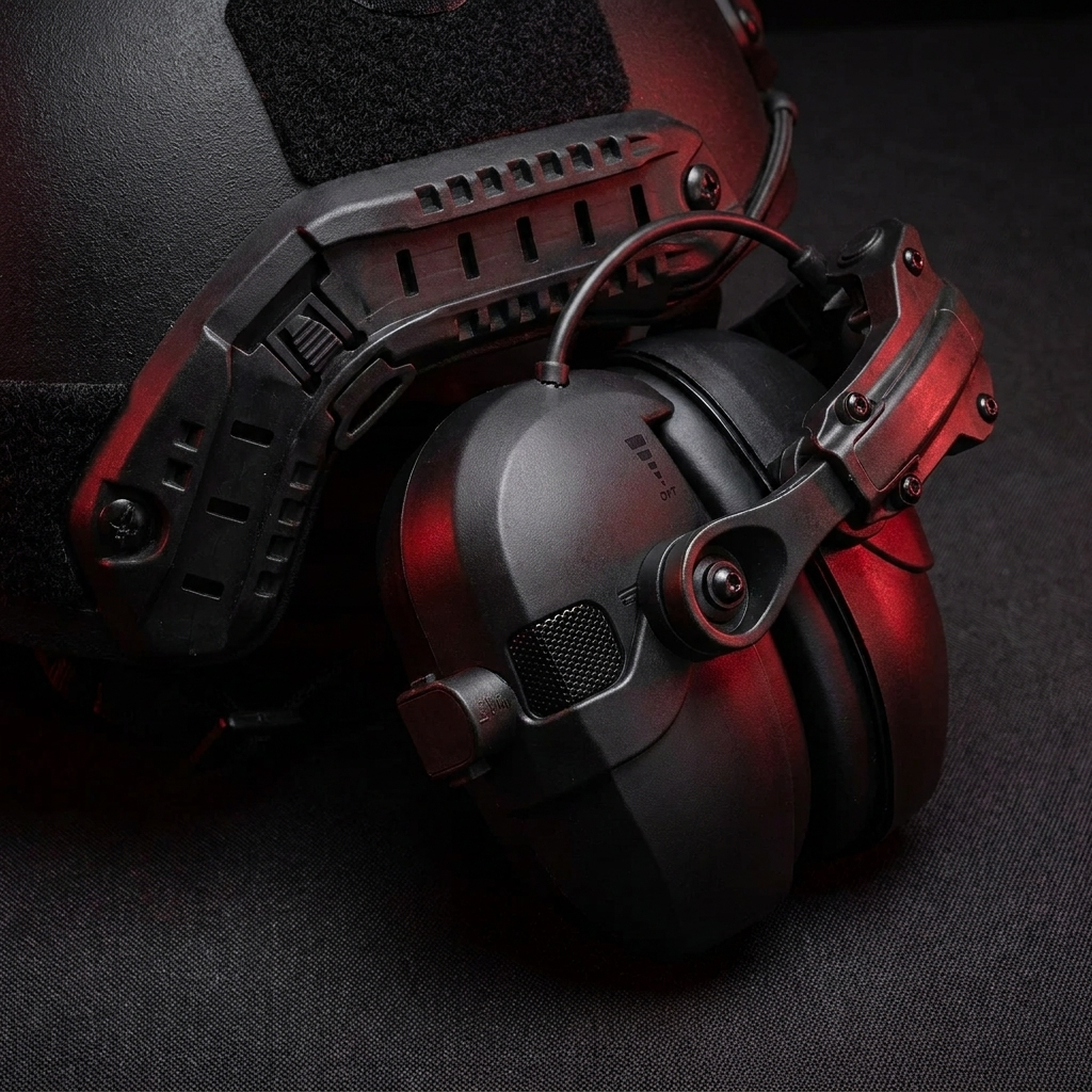 Professional Tactical Helmet Headset Active Noise Cancelling Ear Protection Shooting Hunting Hearing Defender Helmet Mounted Headphones