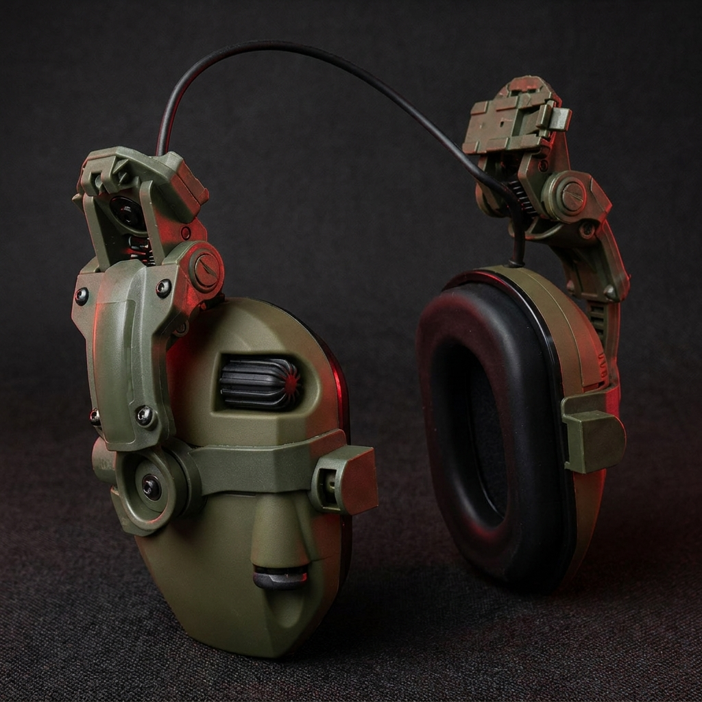 Professional Tactical Helmet Headset Active Noise Cancelling Ear Protection Shooting Hunting Hearing Defender Helmet Mounted Headphones