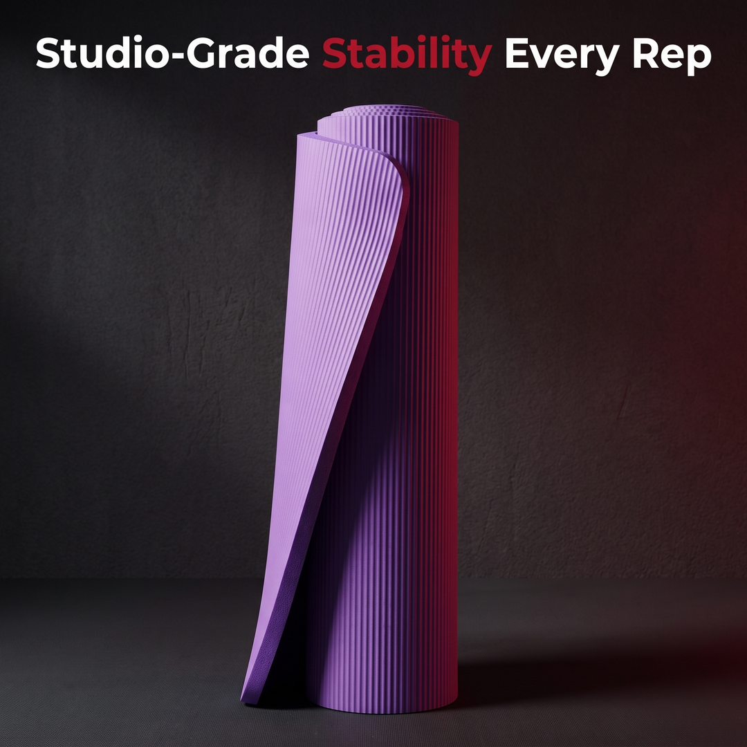 Professional Thick Exercise Mat Non-Slip Yoga Mat Pilates Fitness Training Mat with Carrying Strap for Floor Exercises Stretching Home Workout