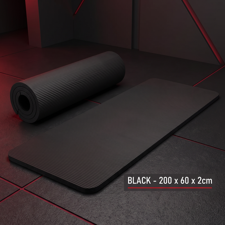 Professional Thick Exercise Mat Non-Slip Yoga Mat Pilates Fitness Training Mat with Carrying Strap for Floor Exercises Stretching Home Workout