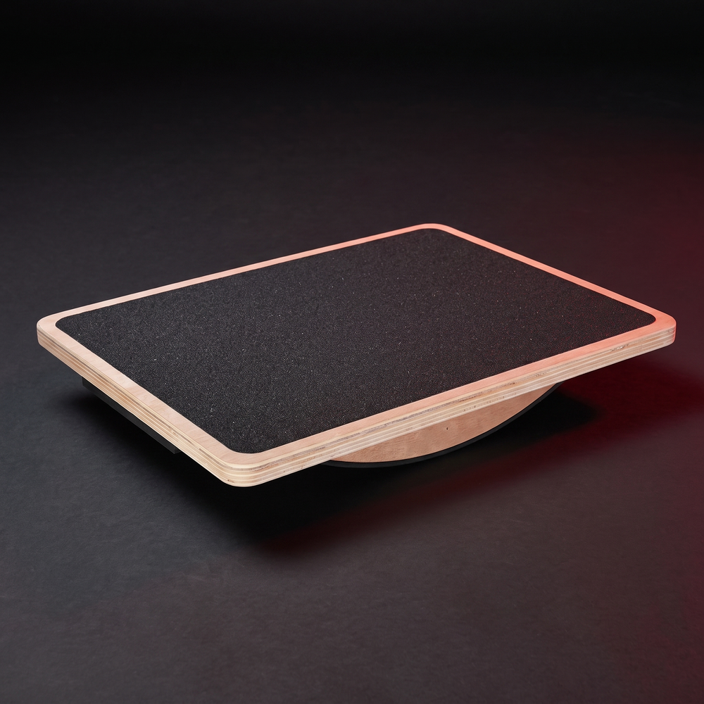 Professional Wooden Balance Board Square Anti-Slip Balance Training Board for Coordination Stability Core Strength Home Office Gym Yoga Rehabilitation Fitness