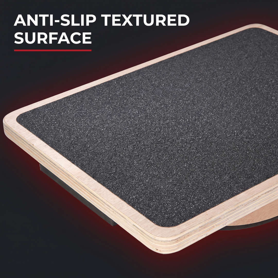 Professional Wooden Balance Board Square Anti-Slip Balance Training Board for Coordination Stability Core Strength Home Office Gym Yoga Rehabilitation Fitness