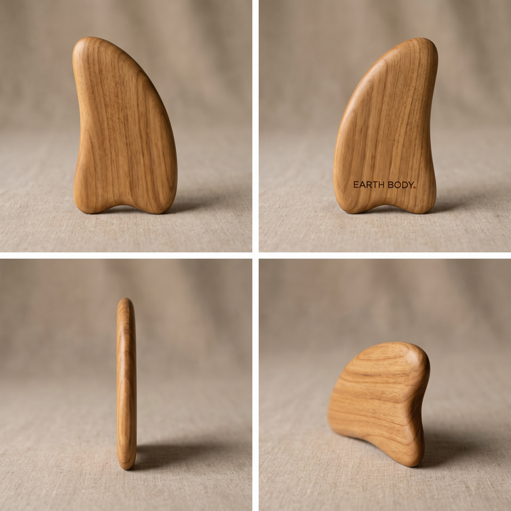Professional Wooden Gua Sha Massage Tool Natural Wood Body Massager Cellulite Scraper Muscle Scraping Back Massage Recovery Therapy Tool for Home Use