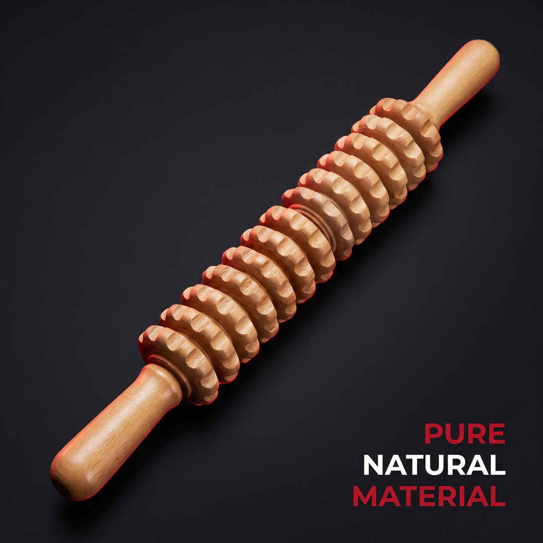 Professional Wooden Massage Roller Set Multifunctional Body Roller for Muscle Relief Cellulite Reduction Natural Wood Massager Men Women Home Recovery