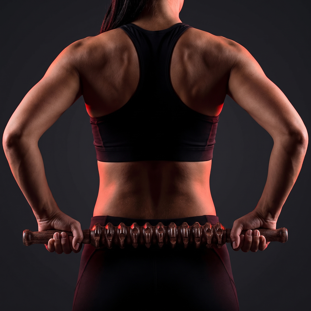 Professional Wooden Muscle Roller Stick with Trigger Point Massage for Back Leg Muscle Soreness Relief Recovery Tool Home Gym