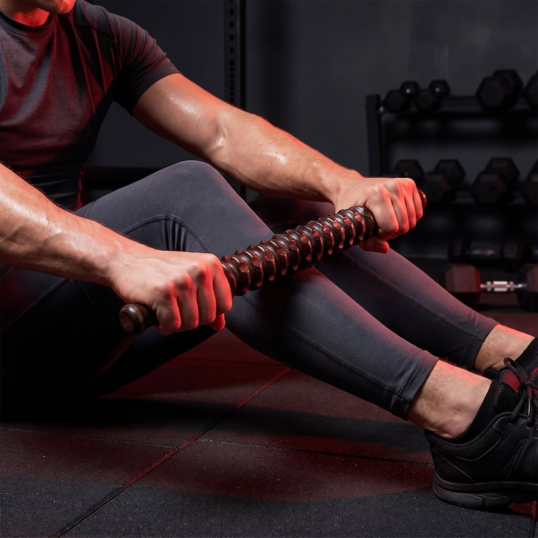 Professional Wooden Muscle Roller Stick with Trigger Point Massage for Back Leg Muscle Soreness Relief Recovery Tool Home Gym
