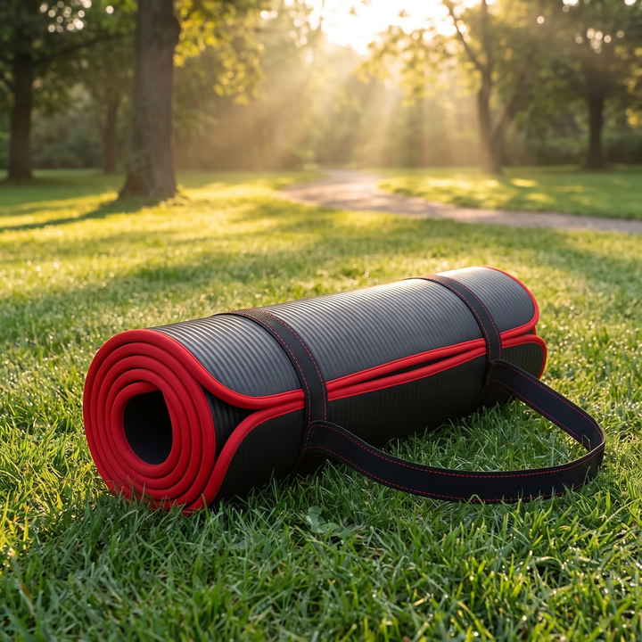 Professional Yoga Mat Extra Thick 10mm Non-Slip NBR Exercise Mat with Carry Strap Pilates Gym Workout Fitness Mat 183cm x 61cm