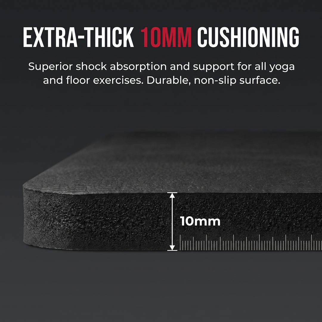 Professional Yoga Mat Extra Thick 10mm Non-Slip NBR Exercise Mat with Carry Strap Pilates Gym Workout Fitness Mat 183cm x 61cm