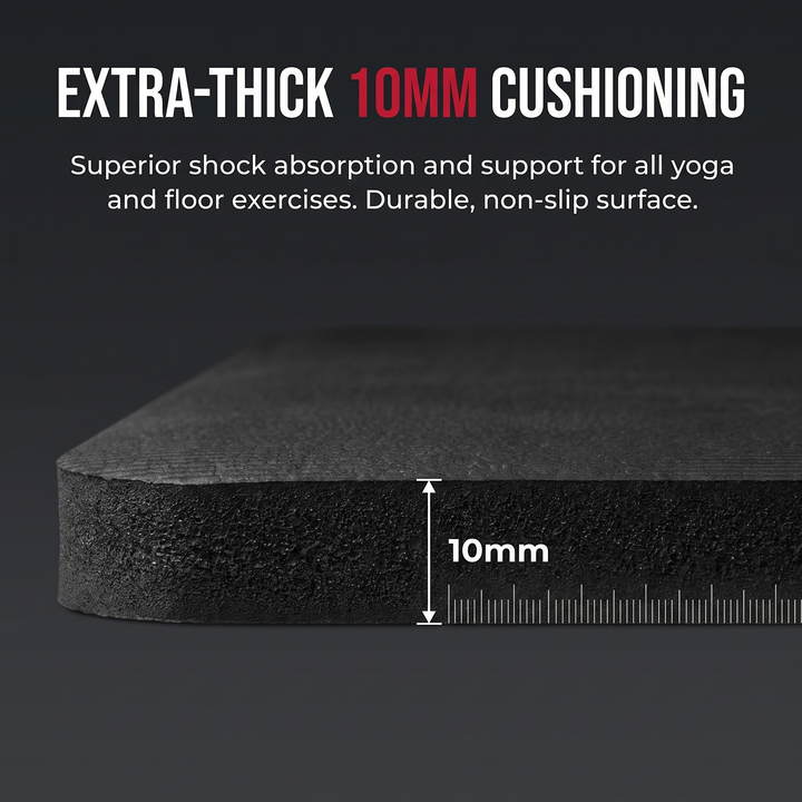 Professional Yoga Mat Extra Thick 10mm Non-Slip NBR Exercise Mat with Carry Strap Pilates Gym Workout Fitness Mat 183cm x 61cm