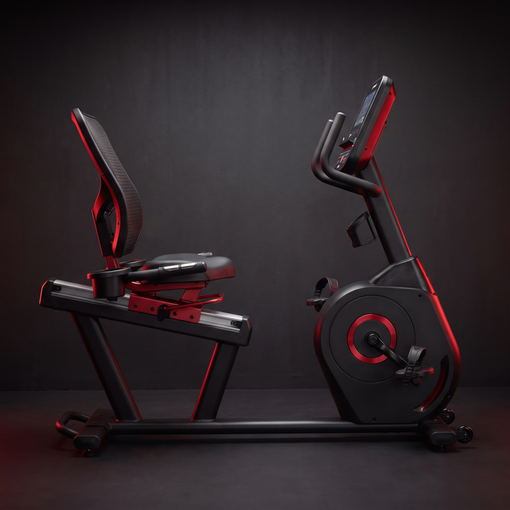 Recumbent Exercise Bike Magnetic Resistance Stationary Bike Bluetooth App LCD Display Heart Rate Monitor Home Gym Cardio Fitness Bike Low Impact