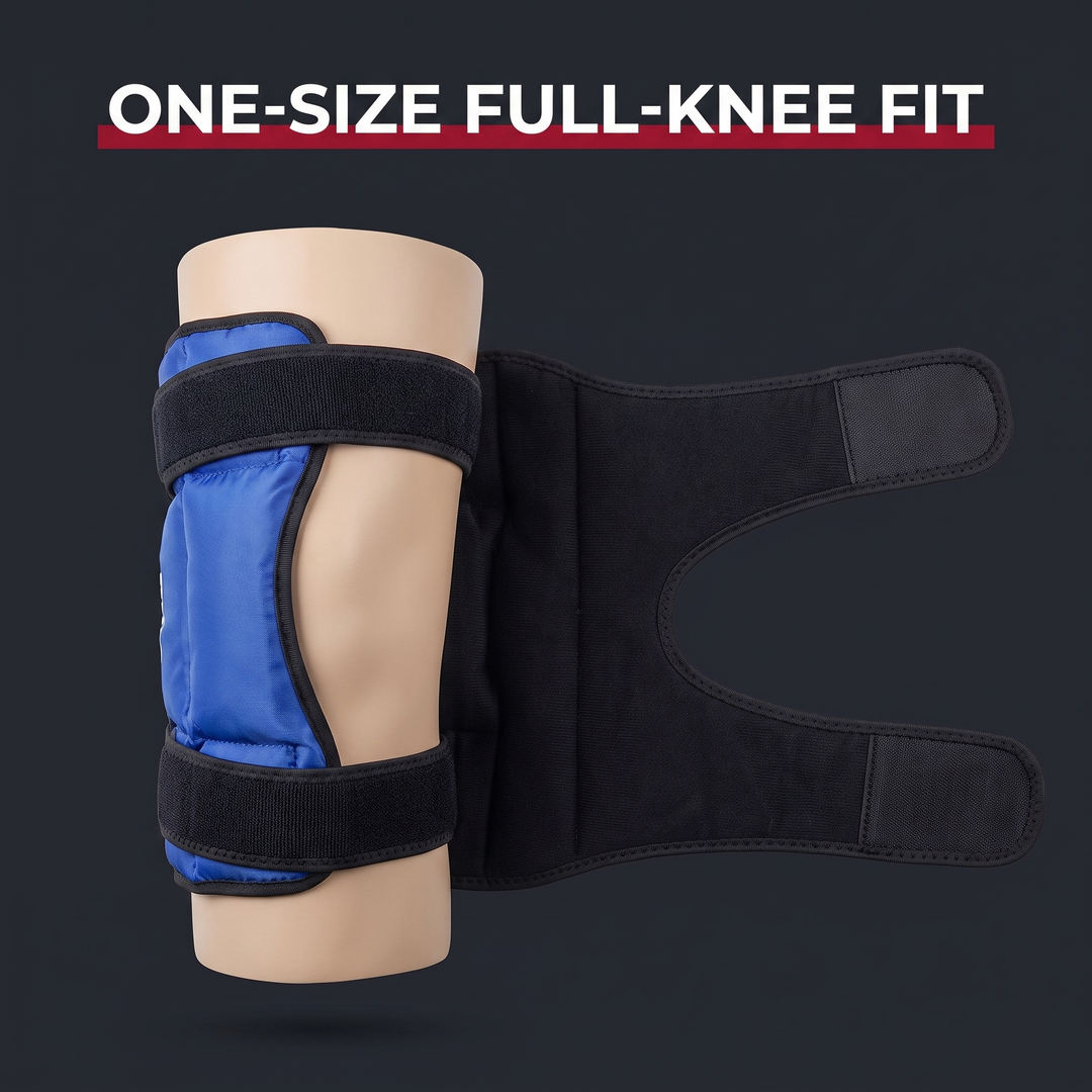 Reusable Knee Ice Pack Wrap 2 Pack Gel Cold Pack for Knee Injuries Post Surgery Recovery Full Coverage Cold Therapy Compression Wrap