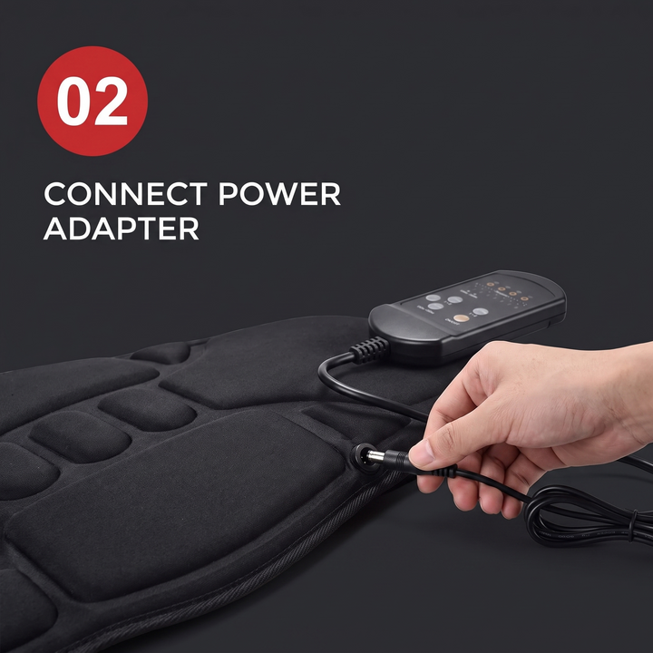 Shiatsu Massage Cushion Vibrating Infrared Heat Pad Neck Back Lumbar Full Body Massager Car Home Office Cervical Support Relief