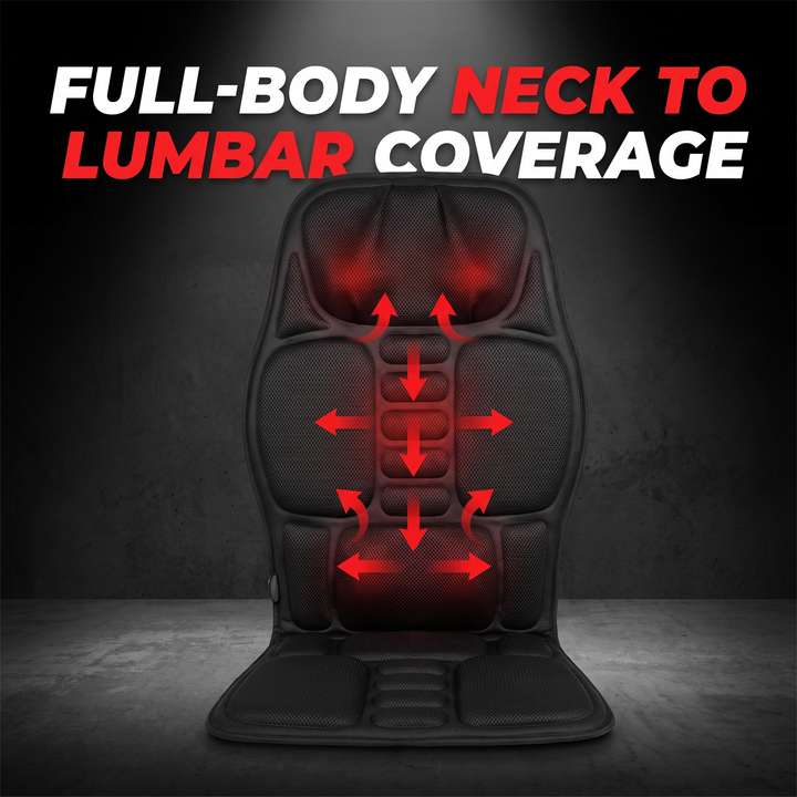 Shiatsu Massage Cushion Vibrating Infrared Heat Pad Neck Back Lumbar Full Body Massager Car Home Office Cervical Support Relief