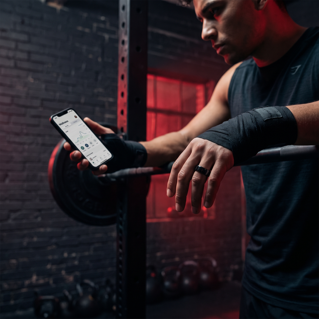 Smart Ring Health Monitor Fitness Tracker Ceramic Ring with Charging Case Heart Rate Sleep Tracker 5ATM Waterproof for Men Women Daily Wellness