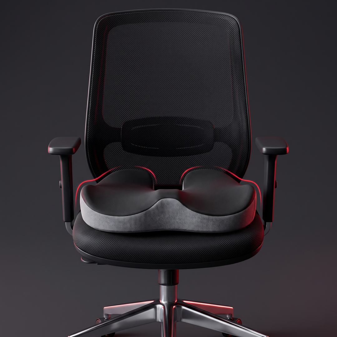 Therapeutic Massage Seat Cushion with Heat and Vibration Coccyx Pressure Relief Office Chair Pad Kegel Pelvic Floor Support Home and Work Use